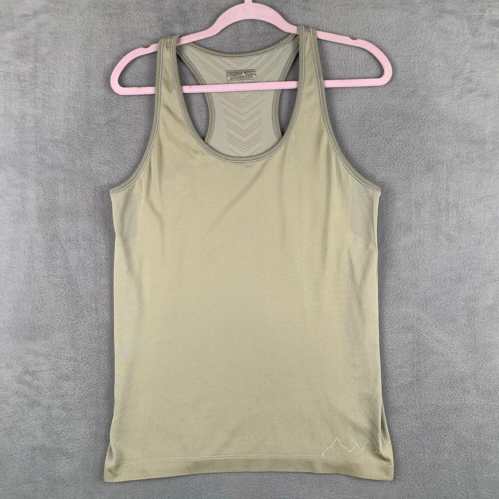Patagonia‎ Olive Green Seamless Racerback Athletic Tank Top Activewear 
Outdoor